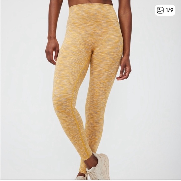 Outdoor Voices Pants - Outdoor Voices Flow Freeform 7/8 Leggings Sunset Yellow/Gray Workout Gym Medium